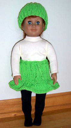 American Girl Skirt Knitting Pattern