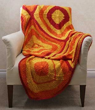 Retro Throw Knitting Pattern