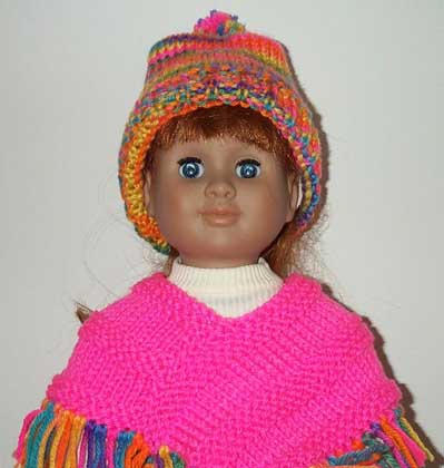 American Girl Doll Pom Pom Hat Knitting Pattern