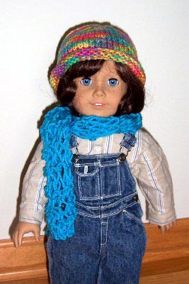 American Girl Roll Brim Hat Knitting Pattern
