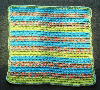 Striped Ridges Baby Blanket Knitting Pattern