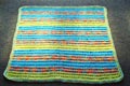 Striped Ridges Baby Blanket Knitting Pattern