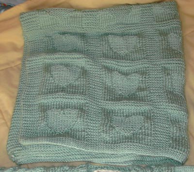 Heart Baby Blanket Knitting Pattern