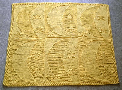 Merino 5 Teddy Bear Baby Blanket - free knitting pattern for