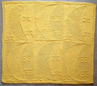 Moon And Stars Baby Blanket Knitting Pattern