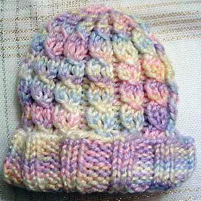 Baby  Knitting Pattern Free on Free Knitting Pattern For Two Needle Mock Cable Baby Hat Hat