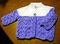 Ripple Eyelet Baby Sweater Knitting Pattern