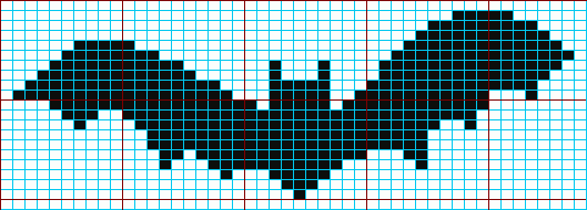 bat knitting chart