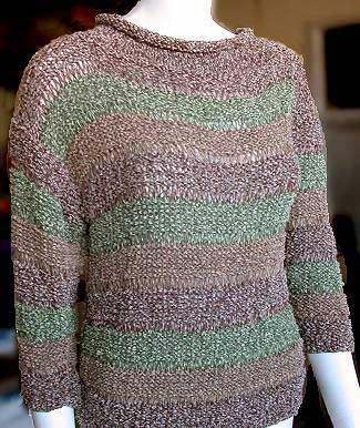 Drop Stitch Pullover Sweater Knitting Pattern