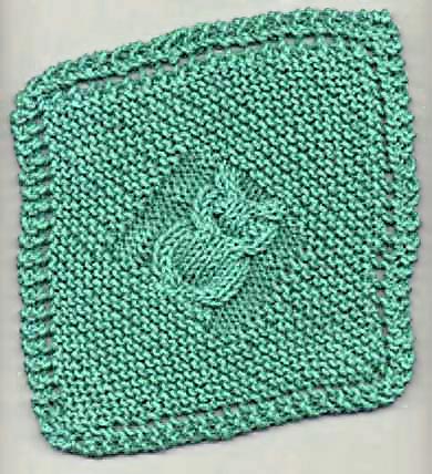 Diagonal Owl Dishcloth