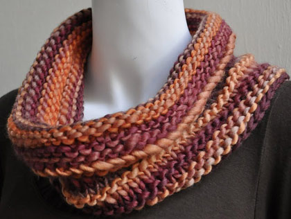 Easy Ridged Cowl Knitting Pattern