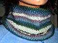 Seed Stitch Stripes Cowl Knitting Pattern