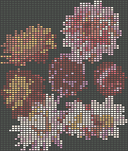 Dahlias Flowers Knitting Chart