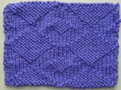 Large Diamonds Knitting Stitch Pattern