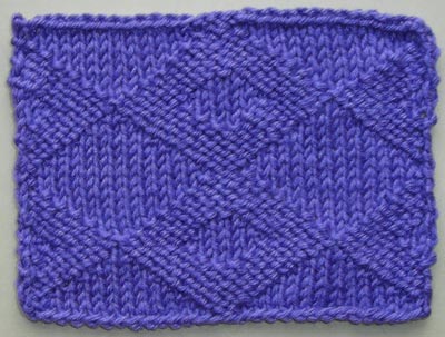 Large Diamonds Knitting Stitch Pattern