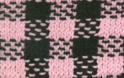 Knitting Stitch Patterns-Gingham Check