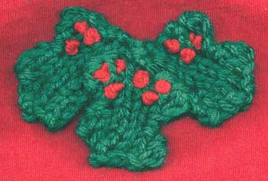 Holly Knitting Pattern Ornament