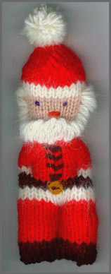 Santa Ornament Knitting Pattern