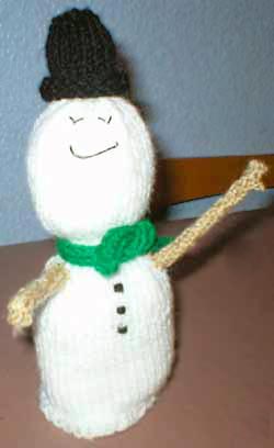 Snowman Ornament Knitting Pattern