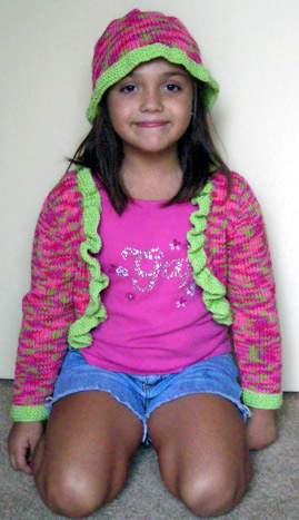 Free Knitting Pattern - Bolero Jacket knit with fringed RAVE