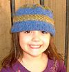 Striped Seed Stitch Hat Knitting Pattern For Children