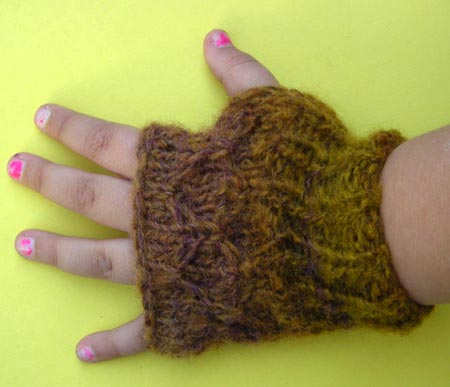Fingerless Mittens For Kids Knitting Pattern