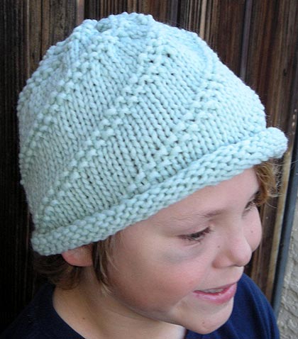 Roll Brim Spiral Hat Knitting Pattern