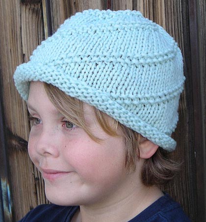 Roll Brim Spiral Hat Knitting Pattern