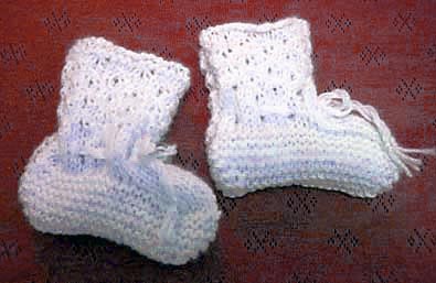 Lace Baby Booties Knitting Pattern