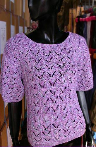 Free Knitting Pattern For Easy Lace Pullover Sweater Knitting Pattern