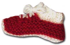 Little Shoe Christmas Ornament Knitting Pattern