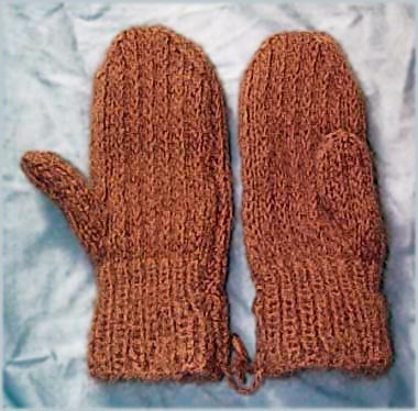 Two Needle Mittens Knitting Pattern