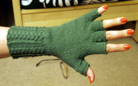 Pattern for gloves without sales fingers