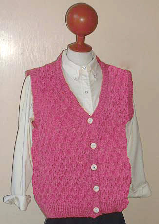 Woman's Cardigan Vest Knitting Pattern