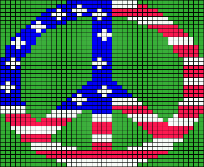 Peace Symbol Knitting Chart