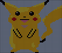 Pikachu Pokemon Knitting Chart