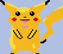 Pikachu Pokemon Knitting Chart