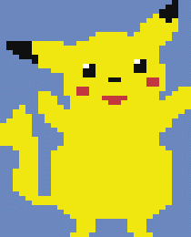 Pikachu Pokemon Knitting Chart