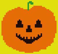 Carved Jack-O-Lantern or Pumpkin Knitting Chart