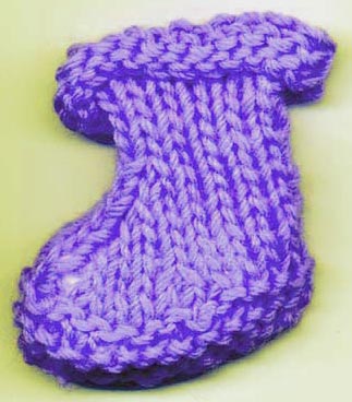 Roll Top Baby Booties Pattern