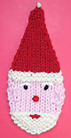 Santa Christmas Ornament Knitting Pattern