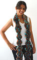 Garter Stitch Diamonds Scarf Knitting Pattern