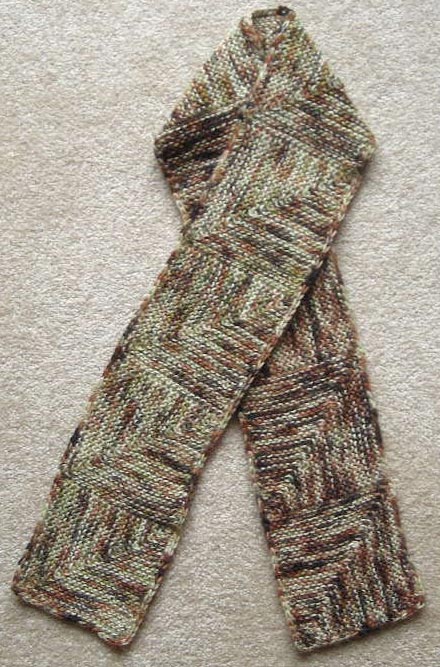 Miter Squares Scarf Knitting Pattern