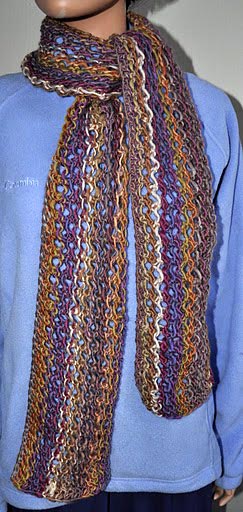 Colorful Lace Scarf Knitting Pattern