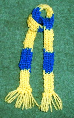 Knit Scarf Ornament Knitting Pattern
