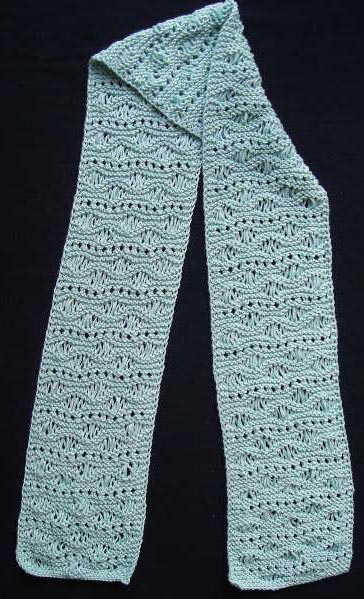 Seafoam Lace And Eyelets Scarf Knitting Pattern