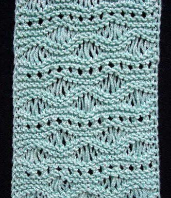 Seafoam Lace And Eyelets Scarf Knitting Pattern