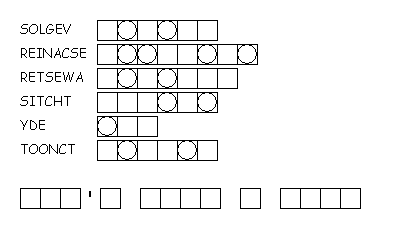 Knitting Word Scramble