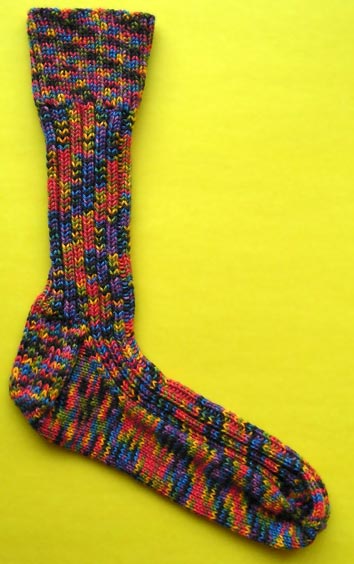 Knitting Pattern For K2 P2 Ribbed Socks