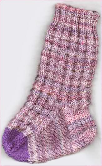 Ribbed Waffle Socks Knitting Pattern